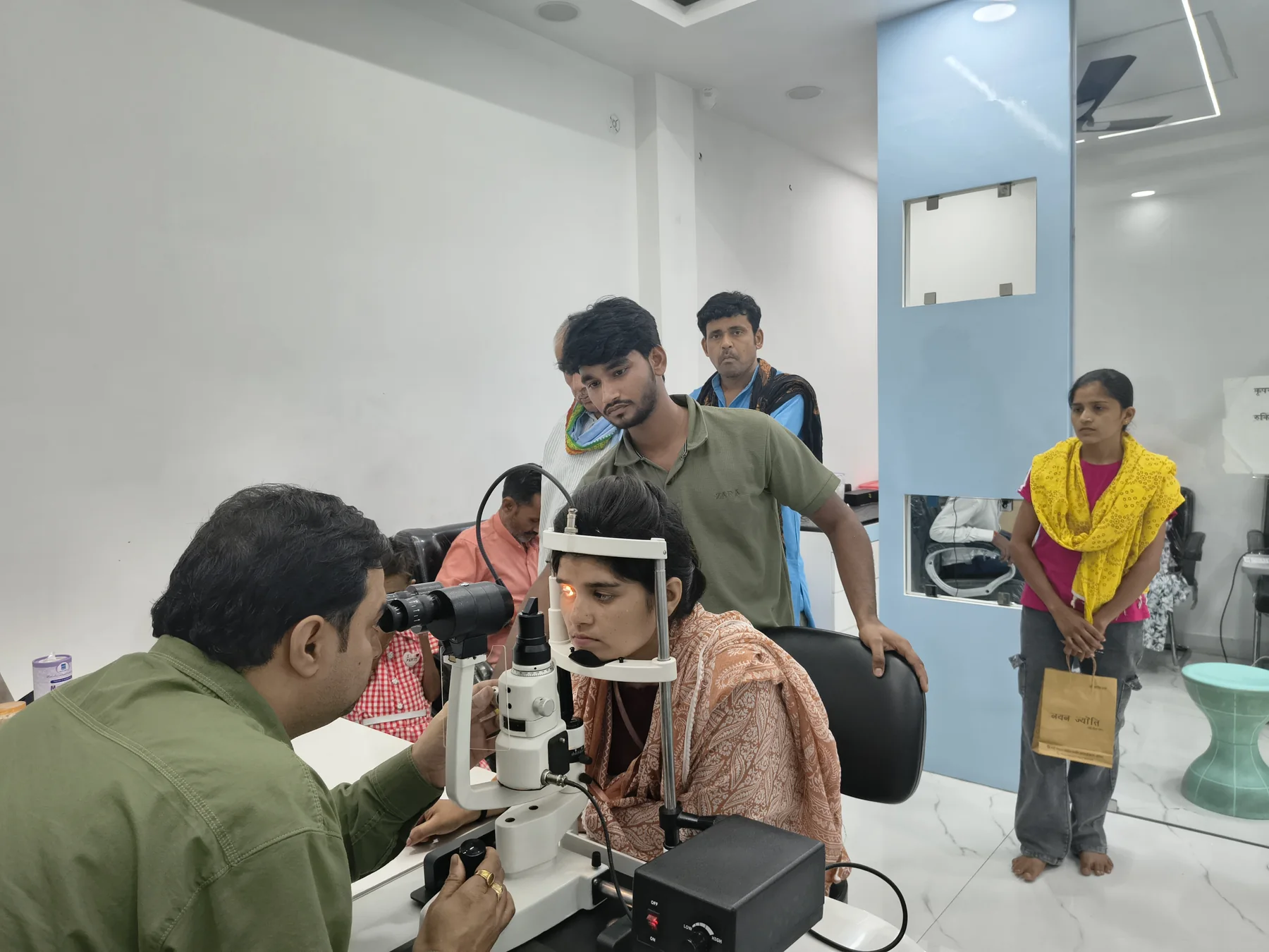 Senior doctor patient examination